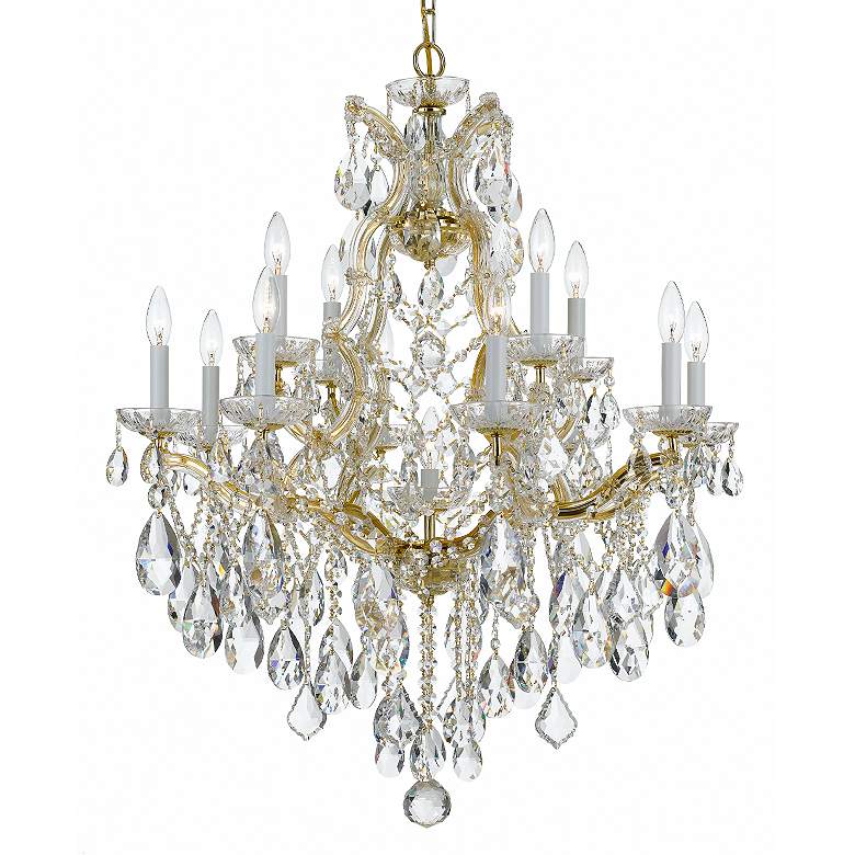 Image 3 Crystorama Maria Theresa 28"W Gold 13-Light Crystal Chandelier more views