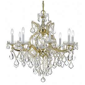 Image1 of Crystorama Maria Theresa 28"W Gold 9-Light Crystal Chandelier