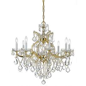 Image2 of Crystorama Maria Theresa 28"W Gold 9-Light Crystal Chandelier more views