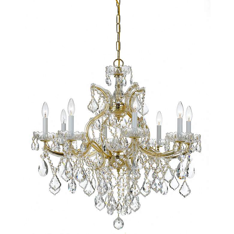 Image 2 Crystorama Maria Theresa 28"W Gold 9-Light Crystal Chandelier more views