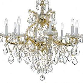 Image3 of Crystorama Maria Theresa 28"W Gold 9-Light Crystal Chandelier more views