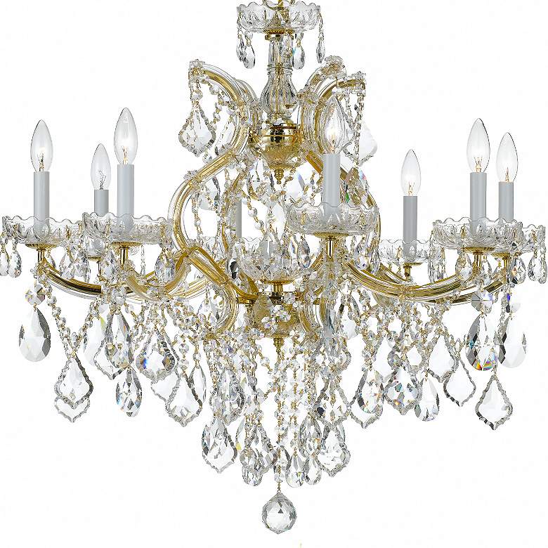Image 3 Crystorama Maria Theresa 28"W Gold 9-Light Crystal Chandelier more views