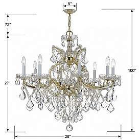 Image5 of Crystorama Maria Theresa 28"W Gold 9-Light Crystal Chandelier more views