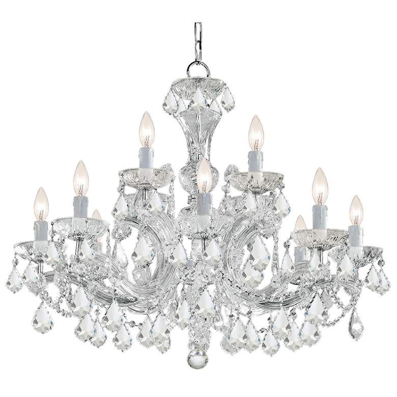 Image 2 Crystorama Maria Theresa 29 inch Chrome and Crystal 12-Light Chandelier