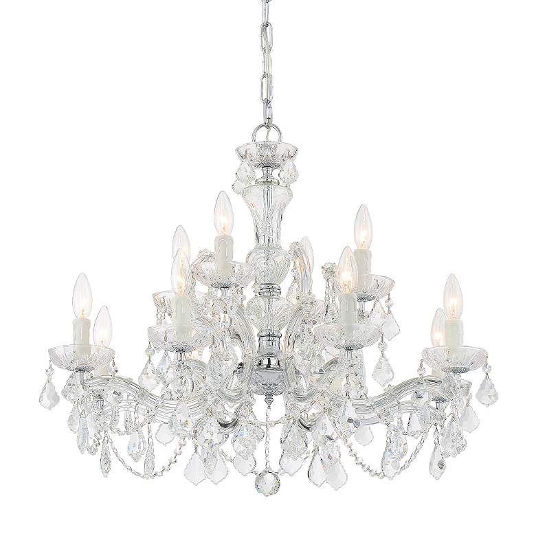Image 3 Crystorama Maria Theresa 29" Chrome and Crystal 12-Light Chandelier more views