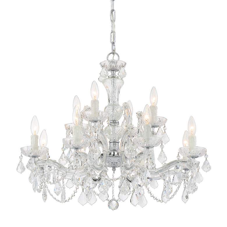 Image 3 Crystorama Maria Theresa 29 inch Chrome and Crystal 12-Light Chandelier more views