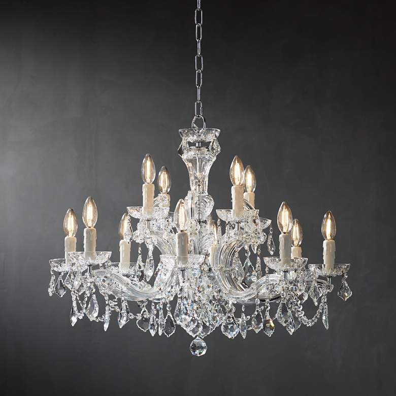 Image 4 Crystorama Maria Theresa 29 inch Chrome and Crystal 12-Light Chandelier more views