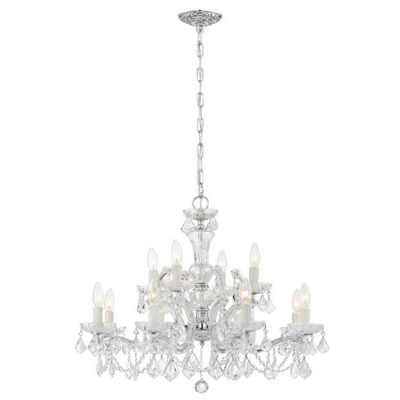 Image 4 Crystorama Maria Theresa 29" Chrome and Crystal 12-Light Chandelier more views