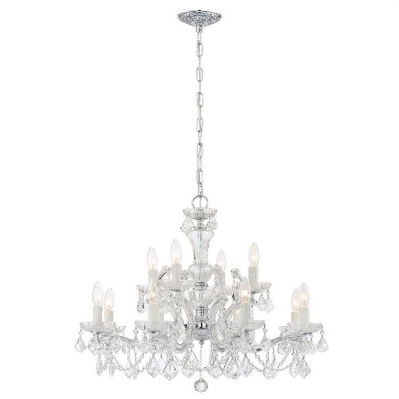 Image 4 Crystorama Maria Theresa 29 inch Chrome and Crystal 12-Light Chandelier more views