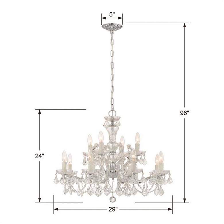 Image 7 Crystorama Maria Theresa 29" Chrome and Crystal 12-Light Chandelier more views