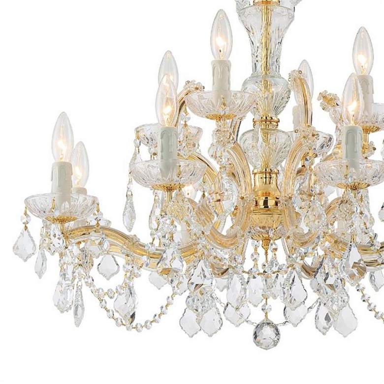 Image 2 Crystorama Maria Theresa 29"W Gold 12-Light Crystal Chandelier more views