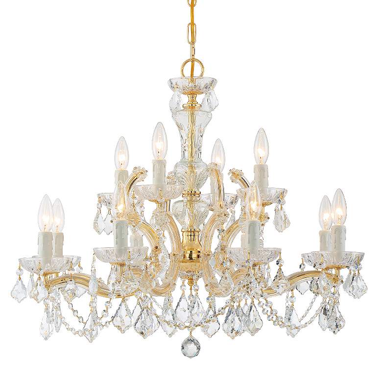 Image 3 Crystorama Maria Theresa 29"W Gold 12-Light Crystal Chandelier more views