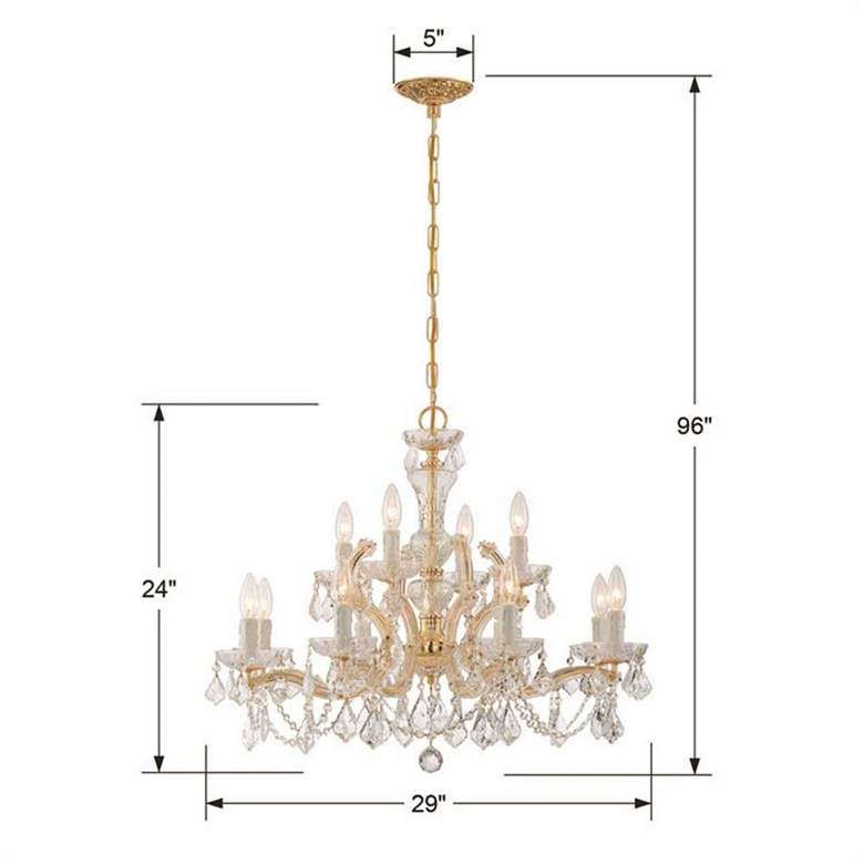 Image 4 Crystorama Maria Theresa 29 inchW Gold 12-Light Crystal Chandelier more views