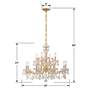 6_Crystorama Maria Theresa 29"W Gold 12-Light Crystal Chandelier more views