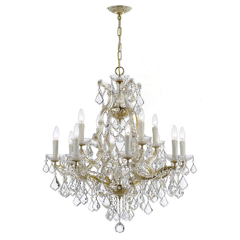 Image 2 Crystorama Maria Theresa 29"W Gold 13-Light Crystal Chandelier more views