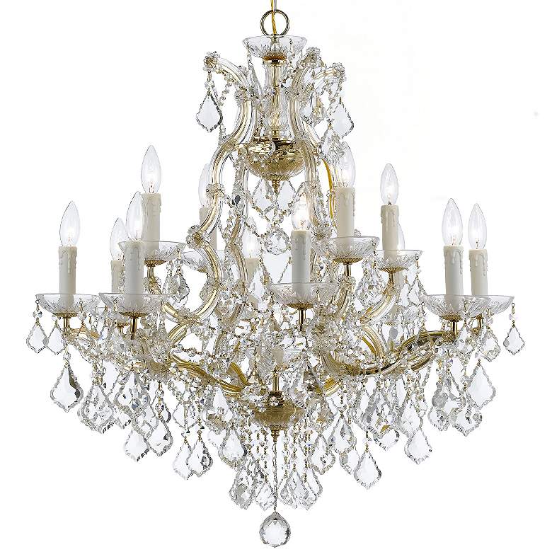 Image 3 Crystorama Maria Theresa 29"W Gold 13-Light Crystal Chandelier more views
