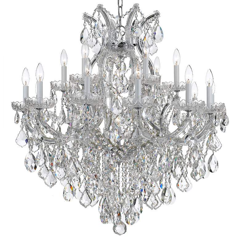 Image 3 Crystorama Maria Theresa 35"W Chrome 19-Light Crystal Chandelier more views