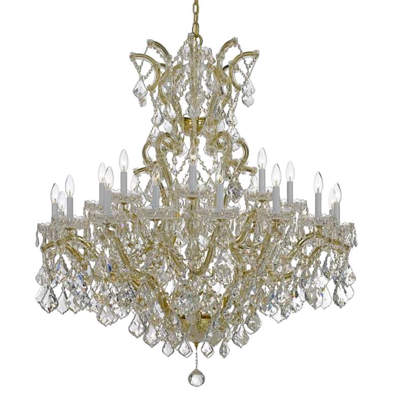 Image 1 Crystorama Maria Theresa 46"W Gold 25-Light Crystal Chandelier