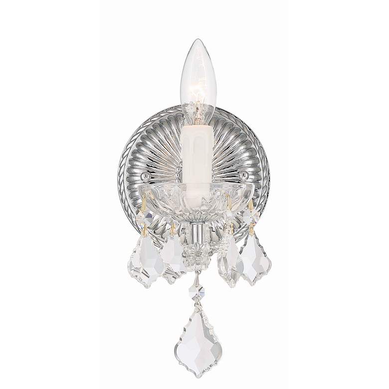 Image 2 Crystorama Maria Theresa 9" High Polished Chrome Wall Sconce more views