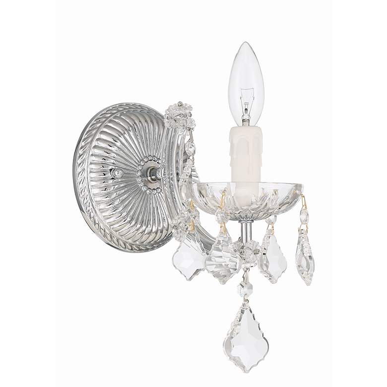 Image 3 Crystorama Maria Theresa 9" High Polished Chrome Wall Sconce more views