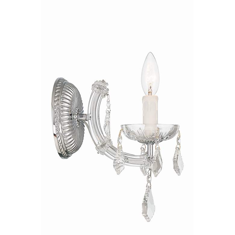Image 4 Crystorama Maria Theresa 9" High Polished Chrome Wall Sconce more views