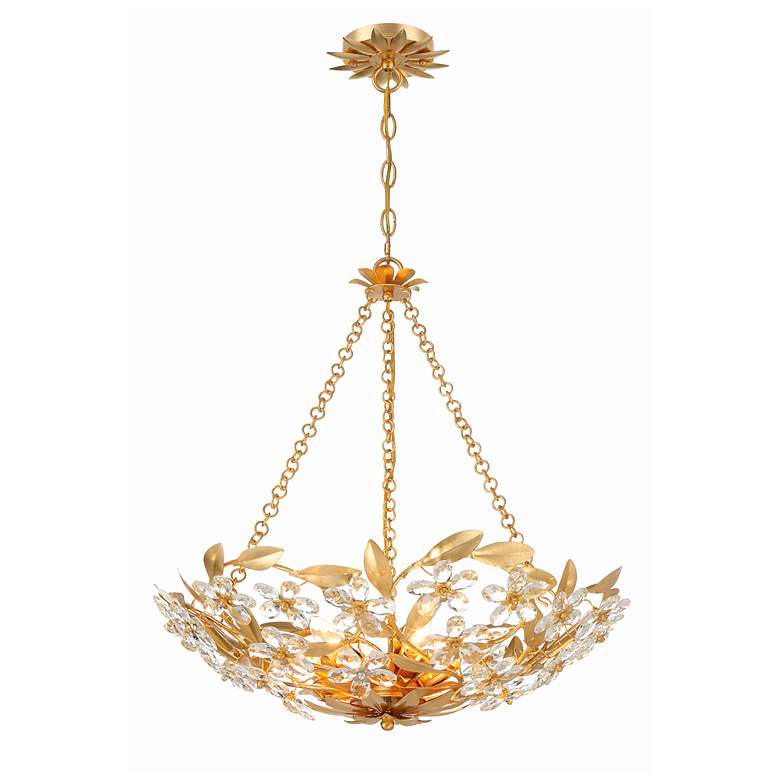 Image 3 Crystorama Marselle 24" Wide Antique Gold 6-Light Chandelier