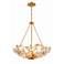 Crystorama Marselle 24" Wide Antique Gold 6-Light Chandelier
