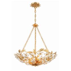 Crystorama Marselle 24" Wide Antique Gold 6-Light Chandelier