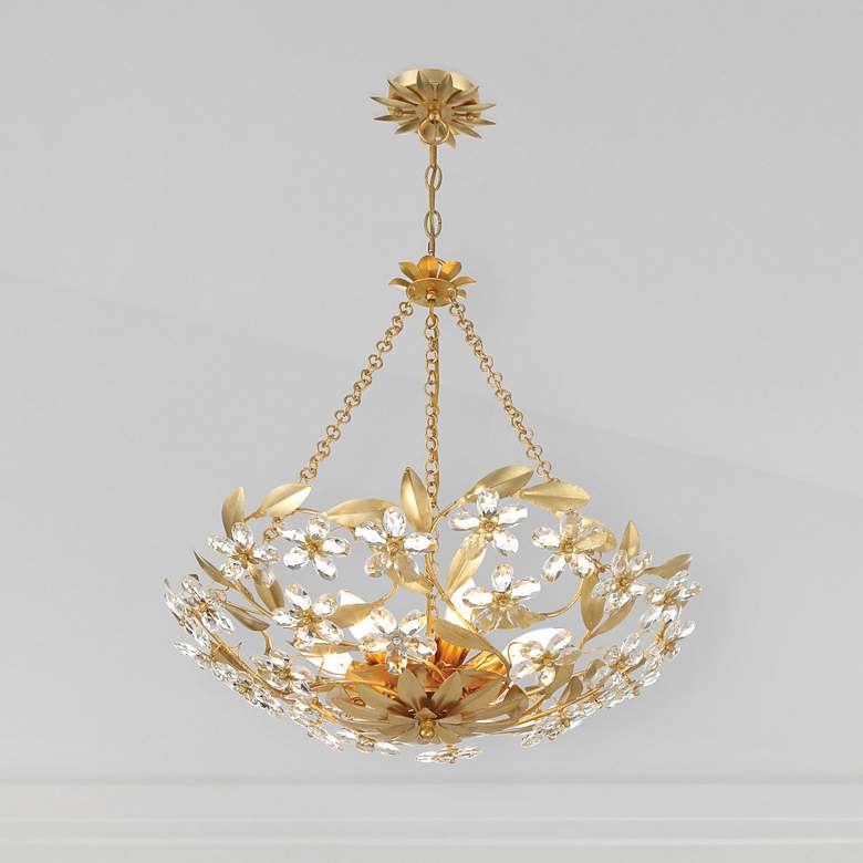Image 2 Crystorama Marselle 24" Wide Antique Gold 6-Light Chandelier