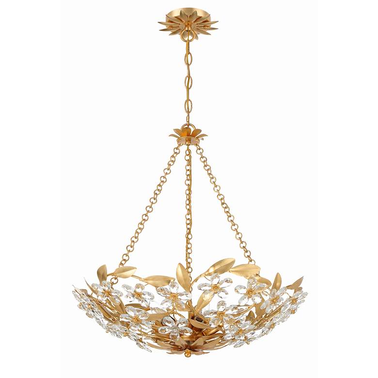 Image 4 Crystorama Marselle 24" Wide Antique Gold 6-Light Chandelier more views
