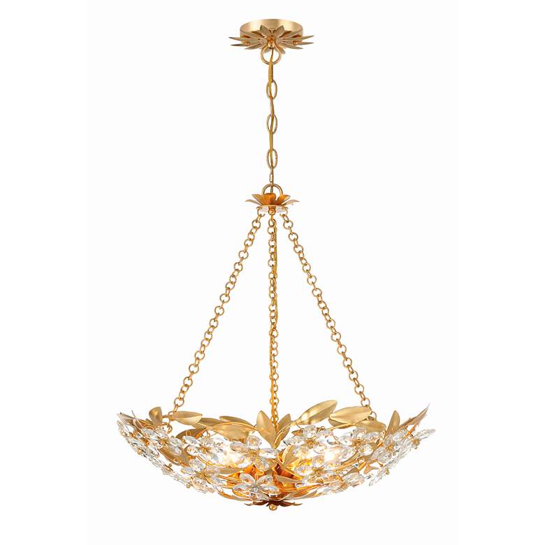 Image 5 Crystorama Marselle 24" Wide Antique Gold 6-Light Chandelier more views