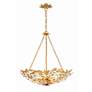 5_Crystorama Marselle 24" Wide Antique Gold 6-Light Chandelier more views