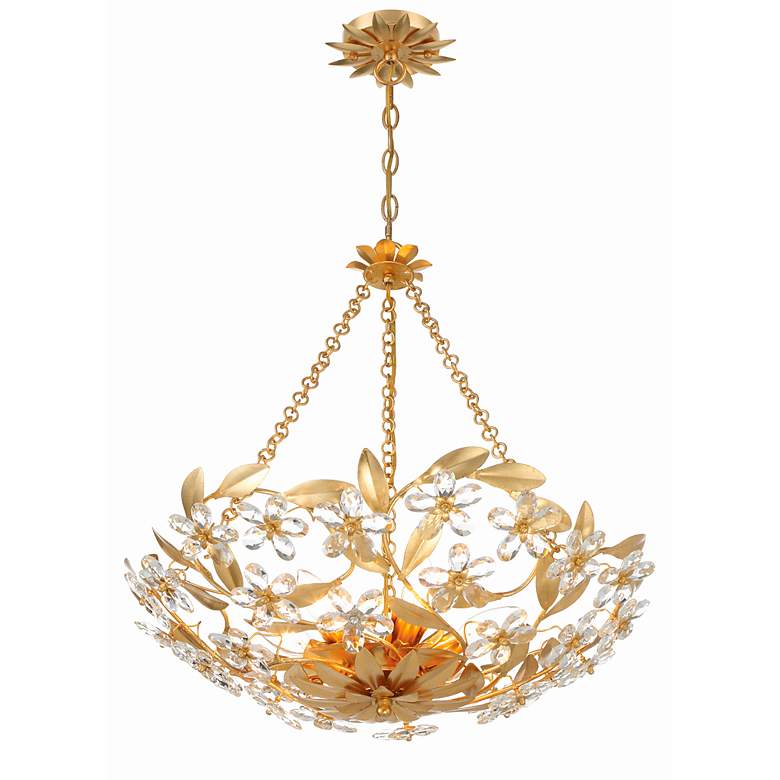 Image 6 Crystorama Marselle 24" Wide Antique Gold 6-Light Chandelier more views