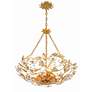6_Crystorama Marselle 24" Wide Antique Gold 6-Light Chandelier more views