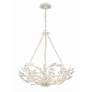3_Crystorama Marselle 24" Wide Matte White 6-Light Chandelier