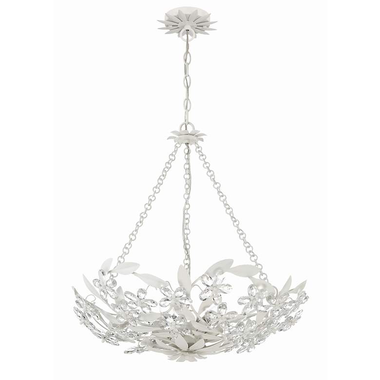 Image 4 Crystorama Marselle 24" Wide Matte White 6-Light Chandelier more views