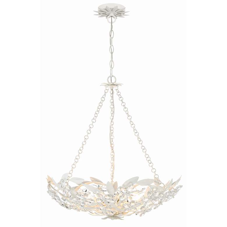 Image 5 Crystorama Marselle 24" Wide Matte White 6-Light Chandelier more views