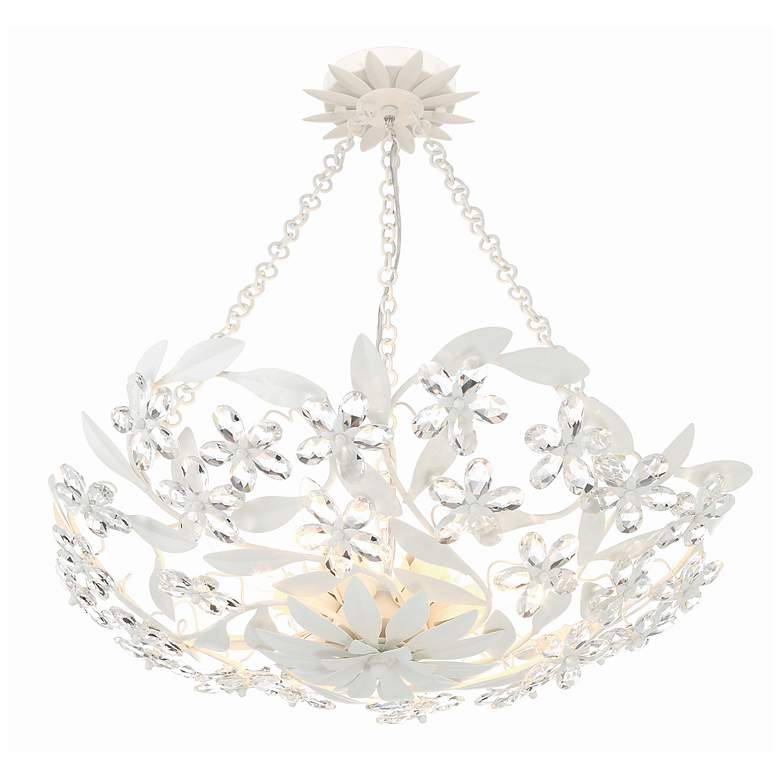 Image 1 Crystorama Marselle 24" Wide Matte White Ceiling Light