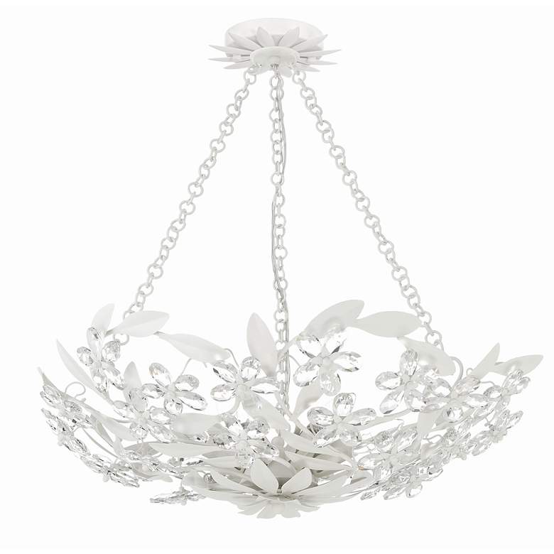 Image 3 Crystorama Marselle 24" Wide Matte White Ceiling Light more views