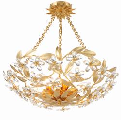 Crystorama Marselle 24"W Antique Gold 6-Light Ceiling Light