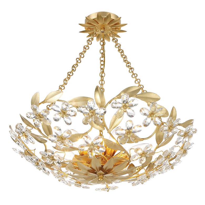 Image 3 Crystorama Marselle 24"W Antique Gold 6-Light Ceiling Light more views