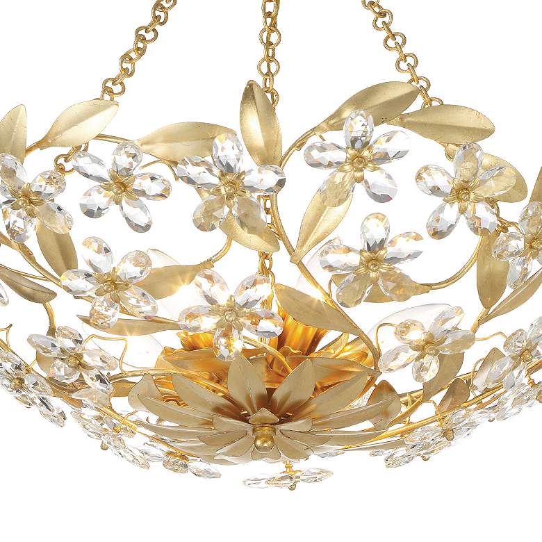 Image 4 Crystorama Marselle 24"W Antique Gold 6-Light Ceiling Light more views