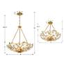 6_Crystorama Marselle 24"W Antique Gold 6-Light Ceiling Light more views