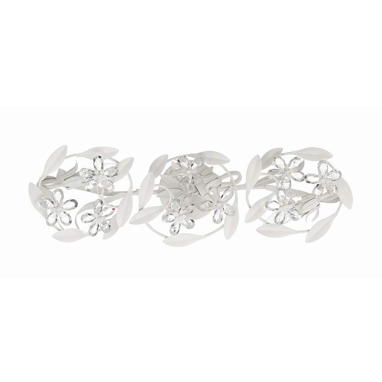 Image 2 Crystorama Marselle 26" Wide Matte White 3-Light Bath Light more views