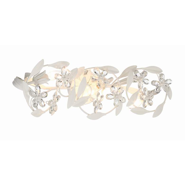 Image 3 Crystorama Marselle 26" Wide Matte White 3-Light Bath Light more views