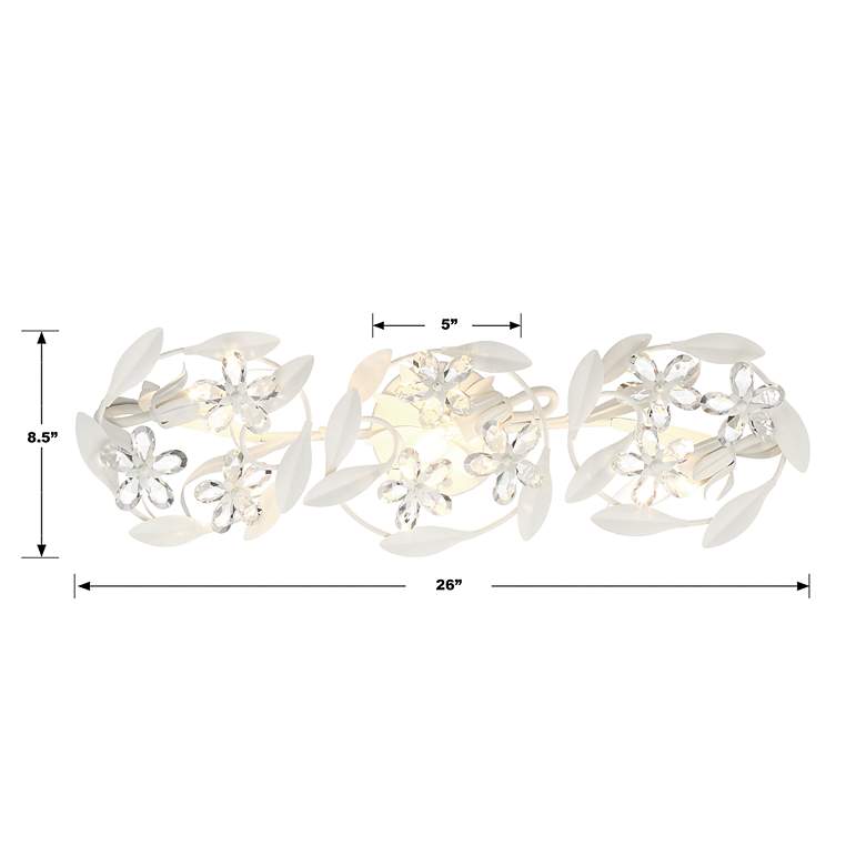Image 5 Crystorama Marselle 26" Wide Matte White 3-Light Bath Light more views