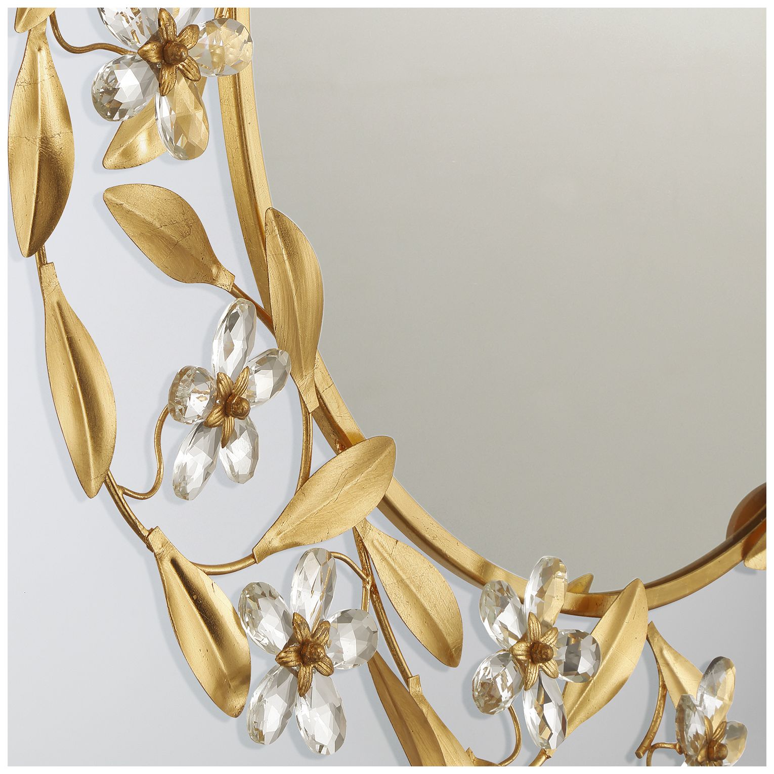 Crystorama Marselle 30'' Antique Gold Mirror