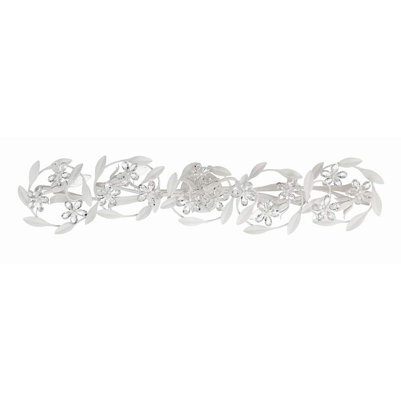 Image 2 Crystorama Marselle 42" Wide Matte White 5-Light Bath Light more views