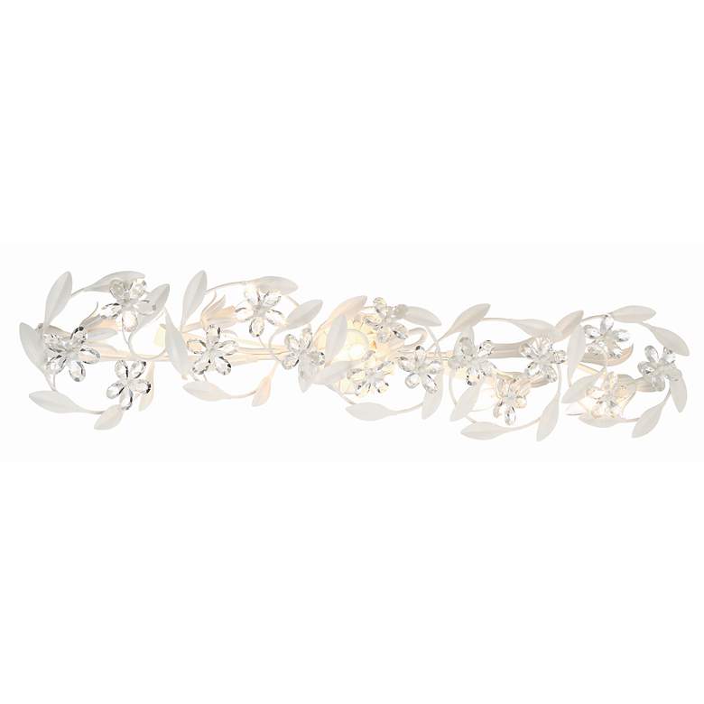 Image 3 Crystorama Marselle 42" Wide Matte White 5-Light Bath Light more views