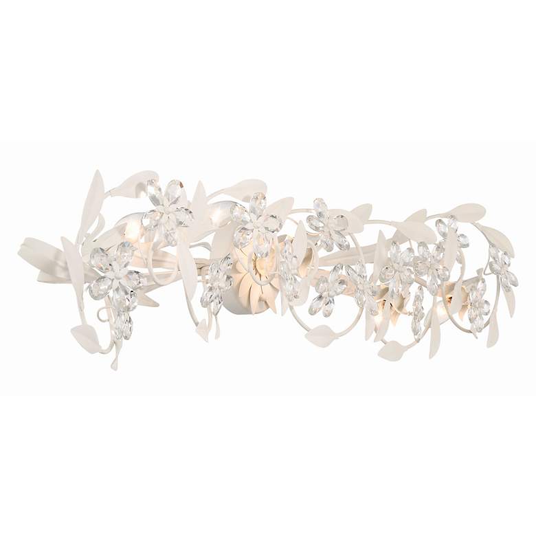 Image 4 Crystorama Marselle 42" Wide Matte White 5-Light Bath Light more views